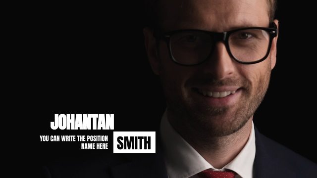 Boxed Surname Corporate Speaker Lower Thirds with Position Text After Effects Template