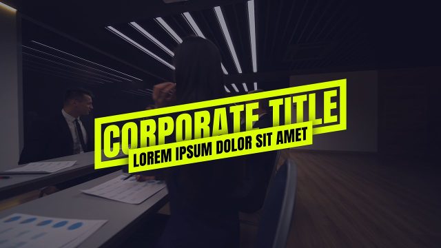 Creative Yellow Tilted Box Corporate Titles After Effects Templates