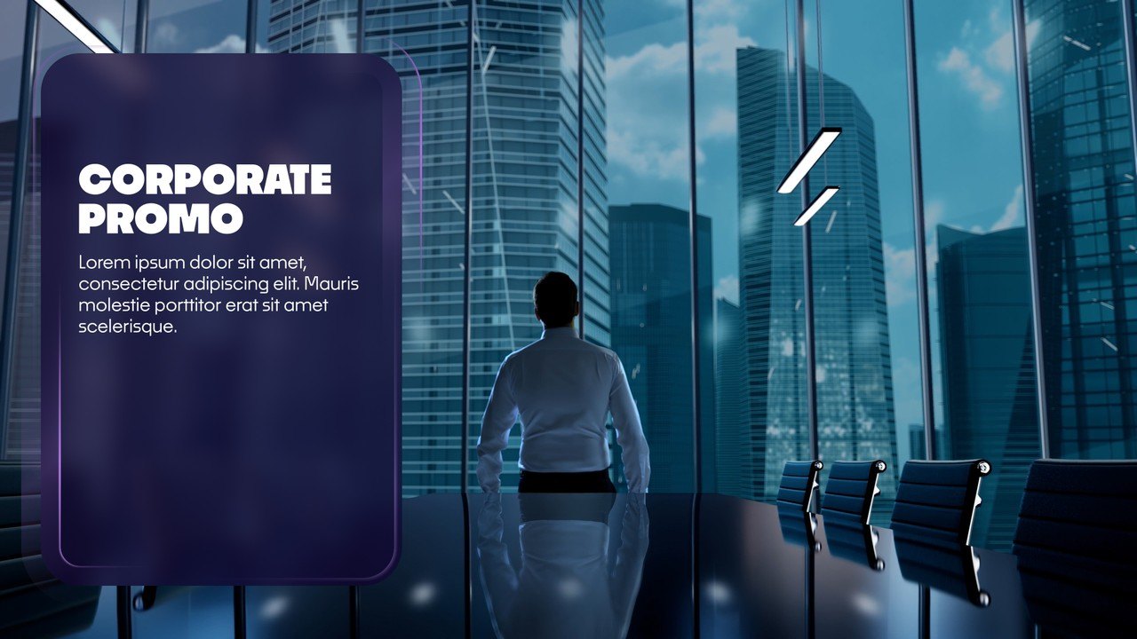 Corporate Presentation Photo Slideshows on Frosted Glass After Effects Template