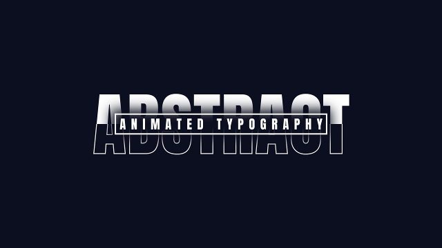 Hollow Big Word Animated Typography with Boxed Caption Premiere Pro Motion Graphics Template