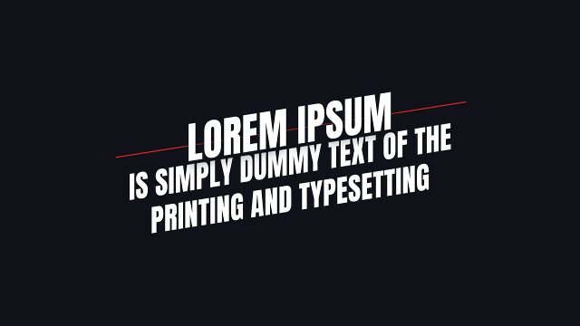 Bold Red Rule Slanted Paragraph Kinetic Typography After Effects Templates