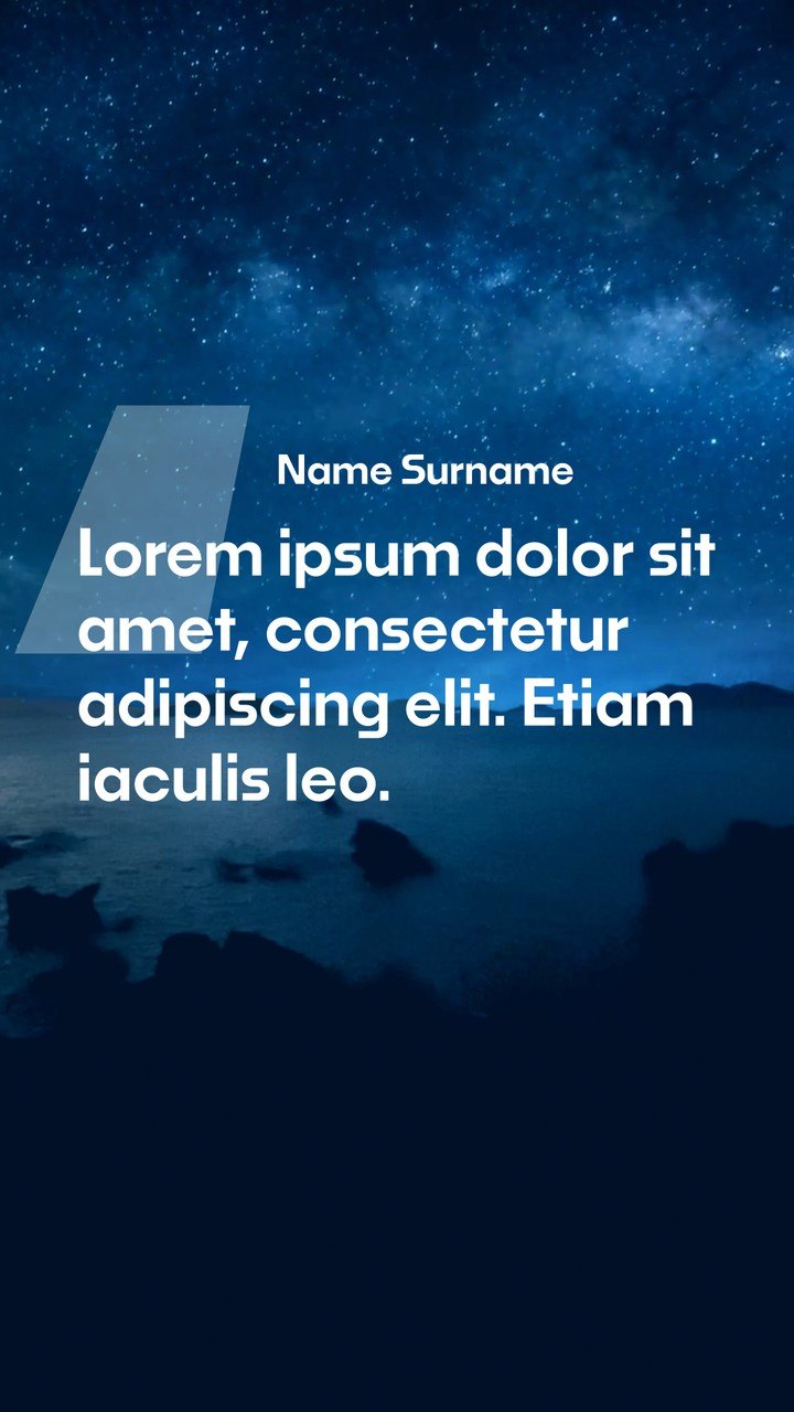 Vertical Glowing Quote Glyph Testimonial Text Animation After Effects Template