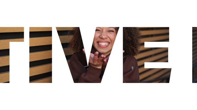 Oversized Letters Pink Phrase Transition Premiere Pro MOGRT
