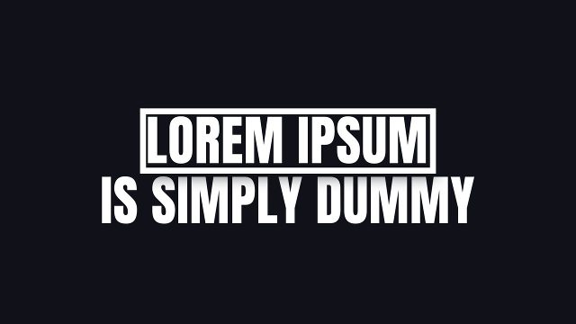 Boxed Top Line Corporate Title with Bold Statement After Effects Project