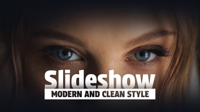 Cinematic Slideshow with Grunge Title and Diagonal Stripes After Effects Template