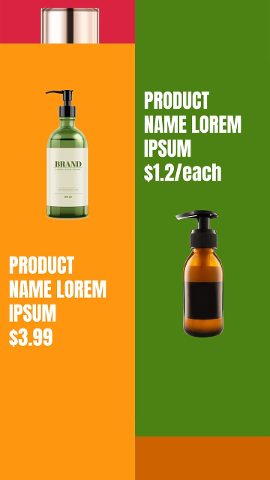 Vertical Black Friday and Cyber Monday Split Column Product Prices Story After Effects Template