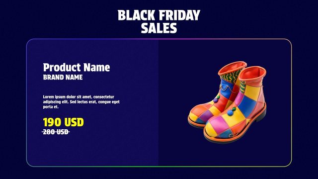 Black Friday Product Sale Card with Old and New Price After Effects Template