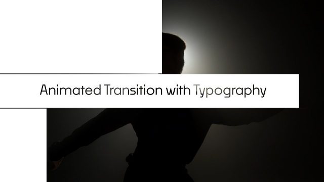 Cut-Outs Animated Transition featuring Typography on a White Bar MOGRT Template
