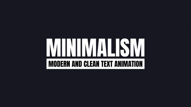 Condensed Word with Boxed Subline Minimalism Text Animations for Promo Videos After Effects Template