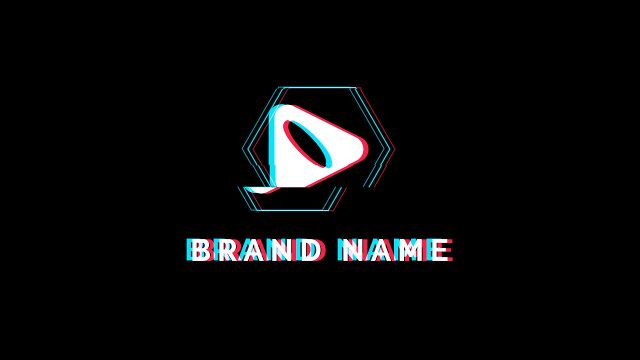 Hexagon Frame Glitch Logo Reveals After Effects Template