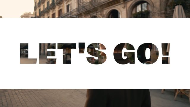 Animated Creative Kinetic Typography Transition with Video Filled Bold Words on White Premiere Pro Motion Graphics Template