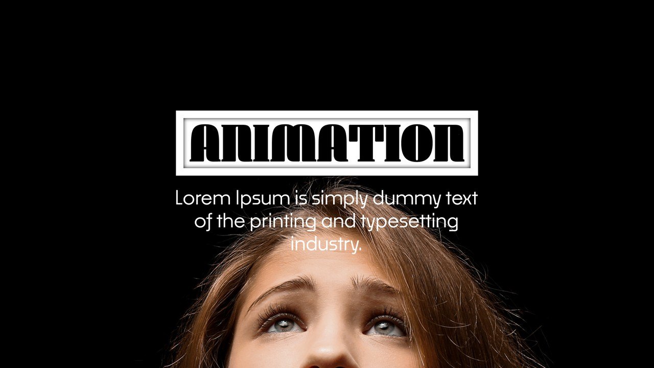 Framed Headline Title Animation with Paragraph Text After Effects Template