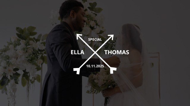 Crossed Arrow Names Typography – Free After Effects Template for Anniversary Videos