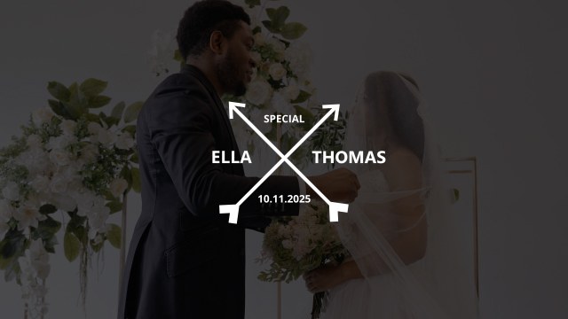 Crossed Arrow Names Typography – Free After Effects Template for Anniversary Videos