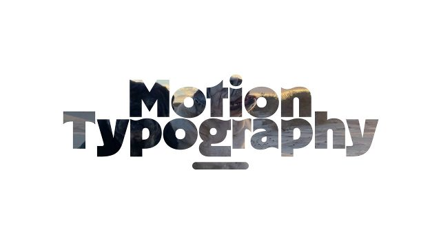 Animated Corporate Media Filled Stacked Motion Typography with Light Edges for After Effects