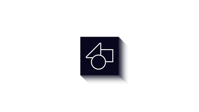 Animated Dark Square Logo Intros with Drop Shadow Premiere Pro MOGRT