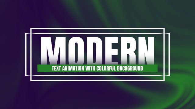 Modern Double Frame Corporate Title Animation on Green Fluid After Effects Template