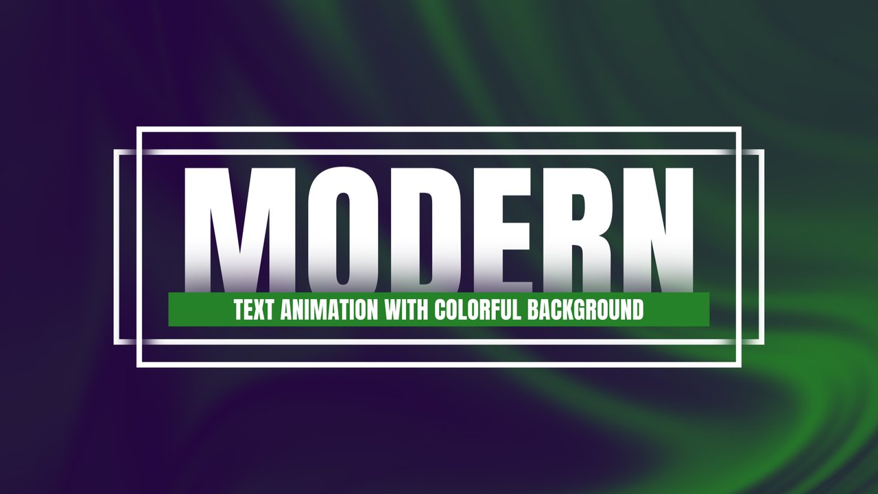 Modern Double Frame Corporate Title Animation on Green Fluid After Effects Template