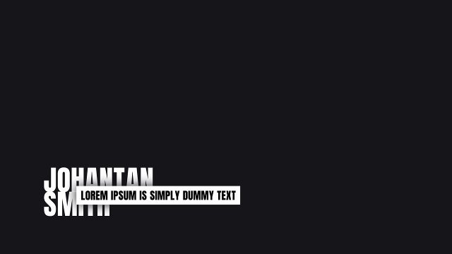 Lower Thirds with Overlapping White Position Strip for Training Videos MOGRT Template