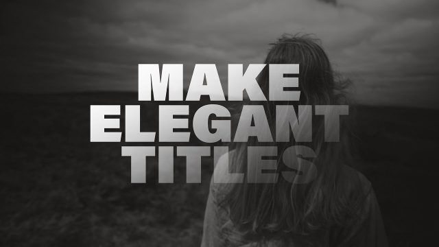 Cinematic Animated Titles After Effects Video Template