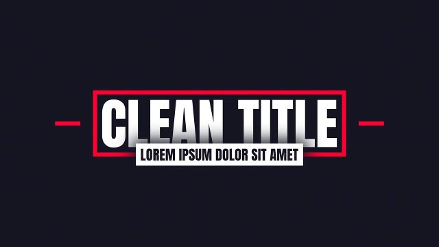 Animated Corporate Clean Red Outline Box Titles with Subtitle Tag After Effects Template