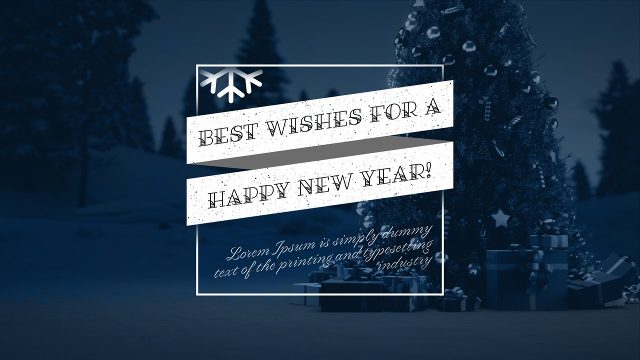 Happy New Year Tilted Ribbon Banners Christmas Titles for Family Videos After Effects Templates