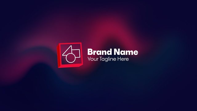 Magenta Lights 3D Rotating Cube Logo After Effects Template