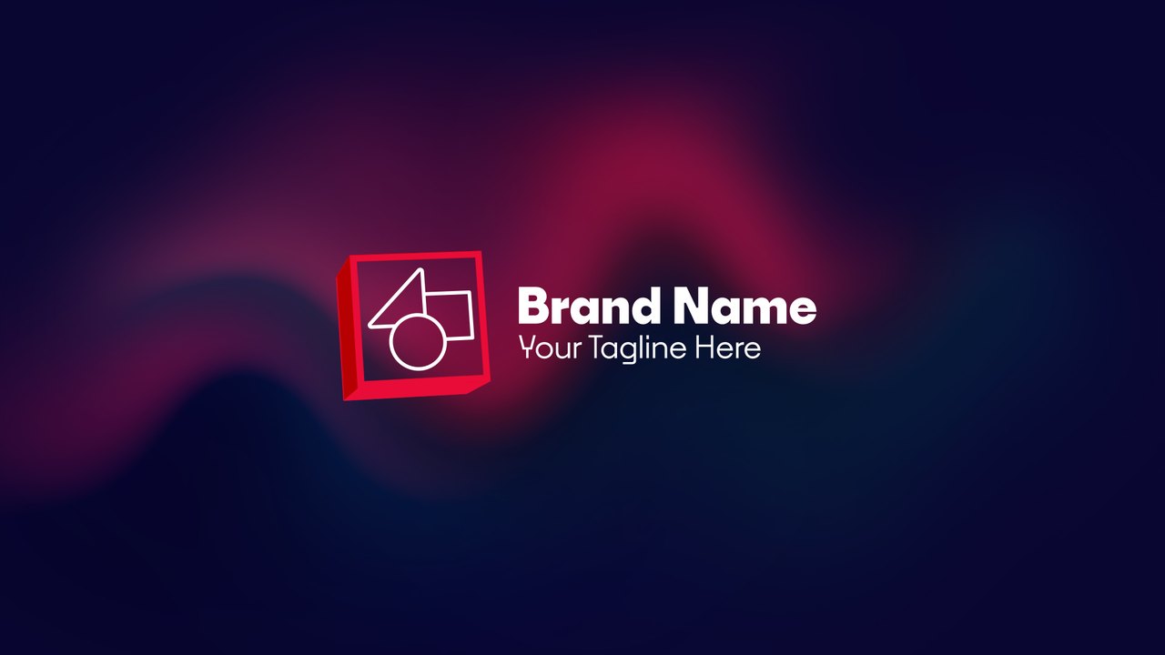 Magenta Lights 3D Rotating Cube Logo After Effects Template