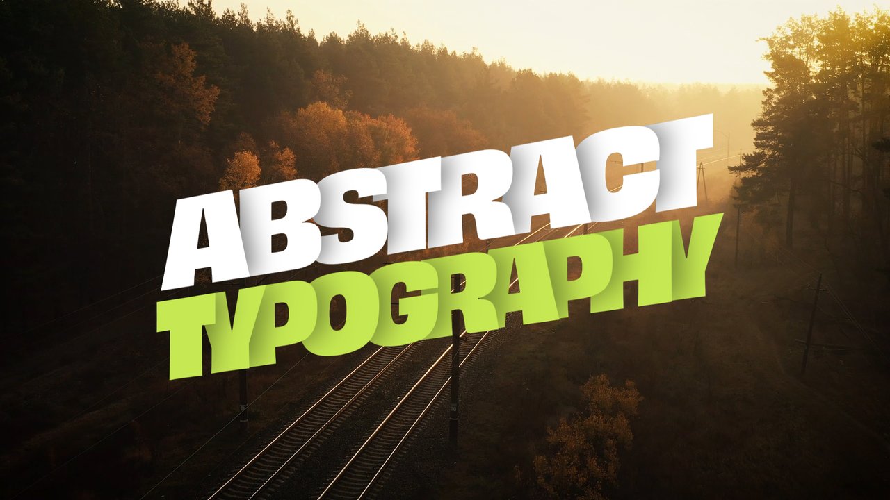 Tilted Two Color Heavy Words Typography Animation After Effects Template