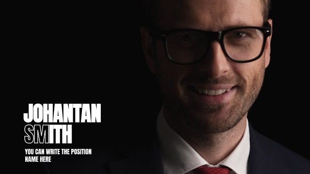 Stacked Corporate Name and Surname Lower Thirds featuring Half Outline Letters After Effects Template