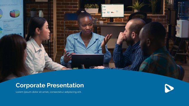 Business Presentation Slideshows featuring Curved Wave Bar After Effects Template