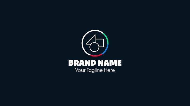 Animated Gradient Circle Stroke Logo Reveals Premiere Pro MOGRT