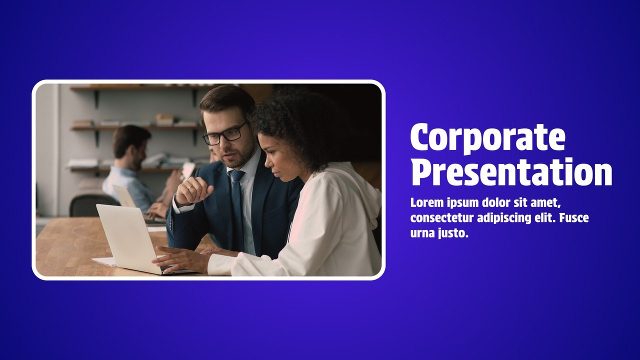 Corporate Slideshow with Photo Boxes and Brand Logo Premiere Pro MOGRT