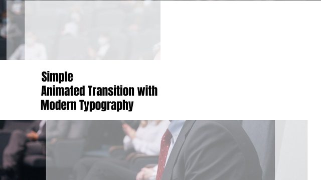 Premiere Pro Simple Cut-Outs Animated Transition featuring Modern Three Line Typography MOGRT