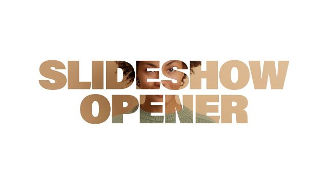 Two-Line Image Text Opener Slideshow Premiere Pro MOGRT