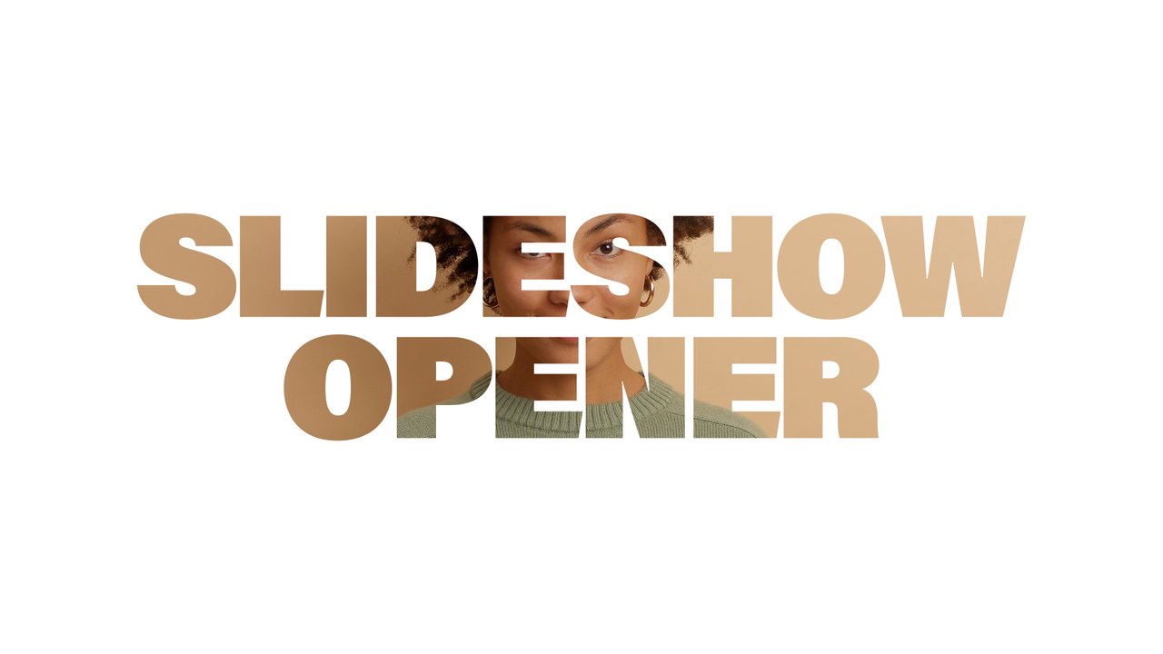Two-Line Image Text Opener Slideshow Premiere Pro MOGRT