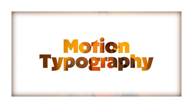 Motion Typography Animation in Soft Frame with Media Letters After Effects Template