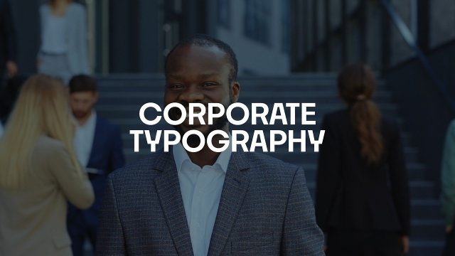 Corporate Typography with Clean Sans Serif Lines After Effects Template