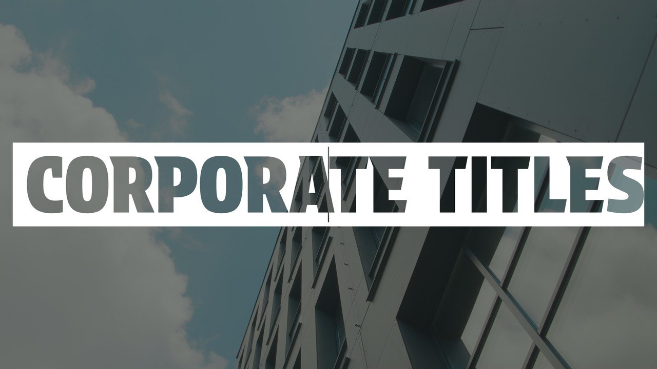Business Title featuring Bold Plate to Thin Frame Premiere Pro MOGRT