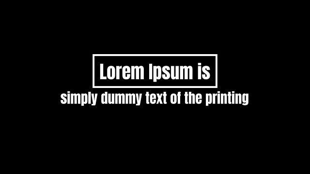 Elegant Outline Box Caption Title with Offset Second Line After Effects Project