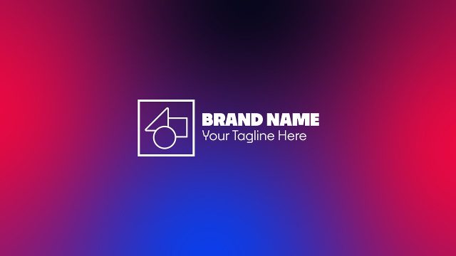 Pink and Blue Gradient Logo Intro Animations Premiere Pro MOGRT Templates
