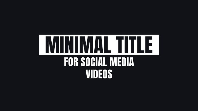 Minimal Title Corporate Titles for TikTok Videos Premiere Pro Template