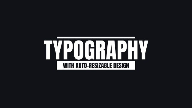 Clean Auto Resize Strip Typography Title Project for After Effects