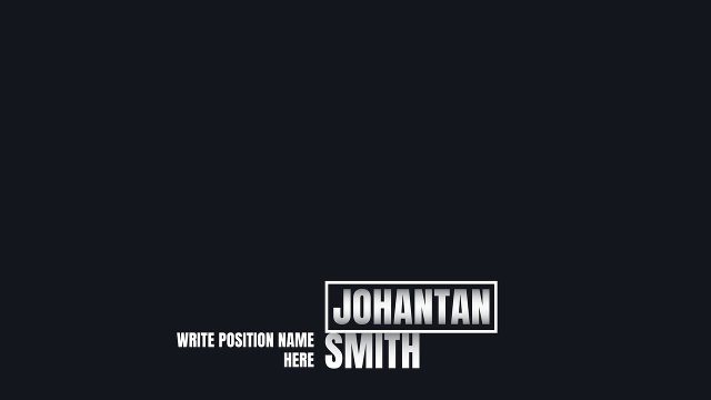 Framed Name Box Presenter Lower Thirds After Effects Templates