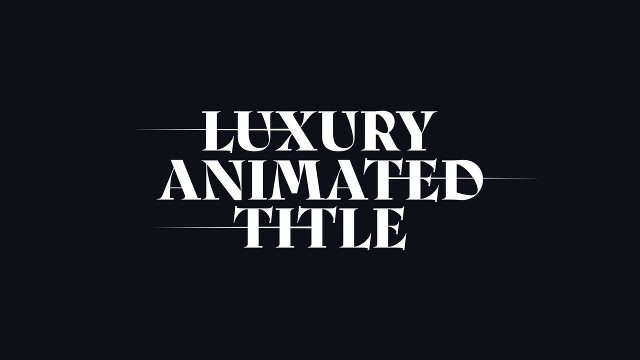 Luxury Didone Caps Title Animations with Cut Edges Premiere Pro MOGRT