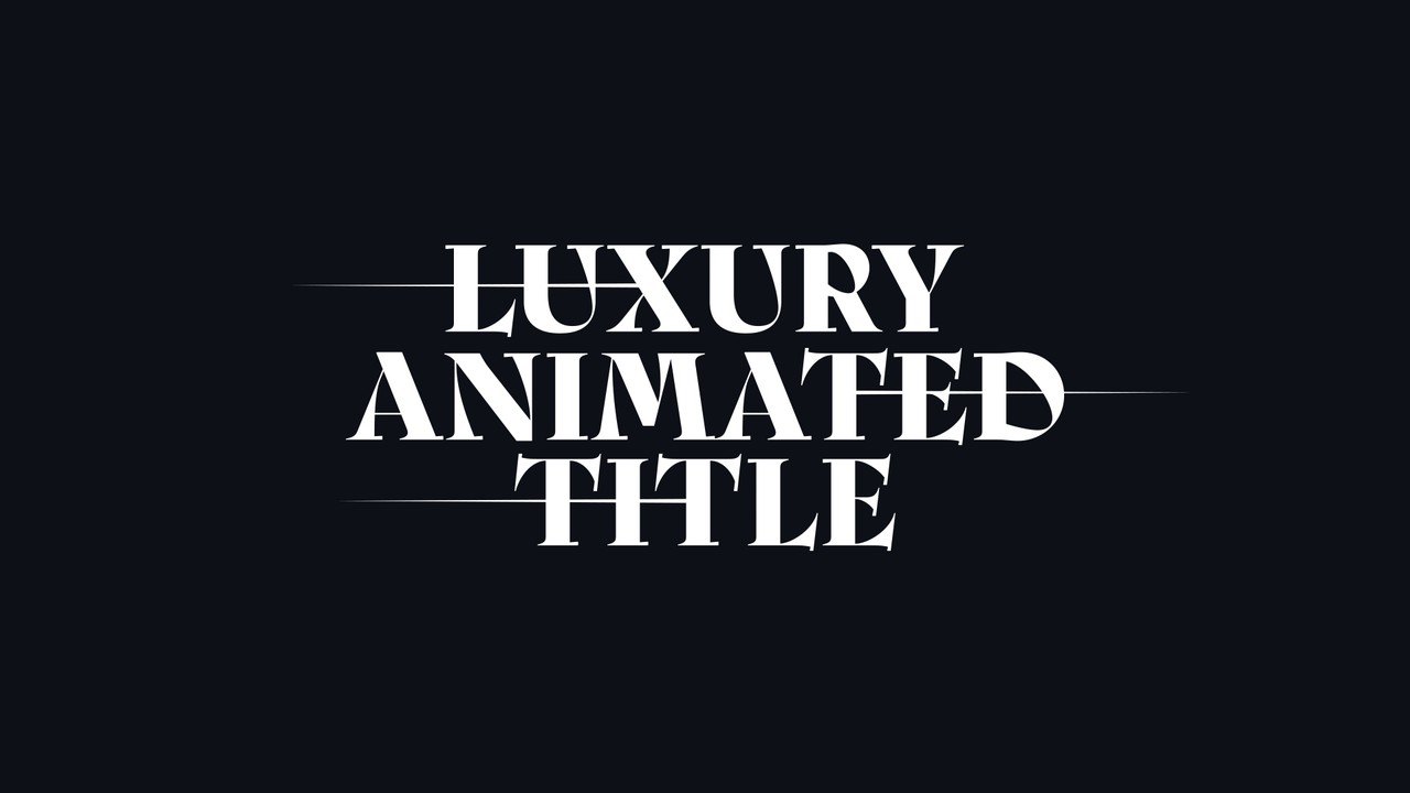 Luxury Didone Caps Title Animations with Cut Edges Premiere Pro MOGRT