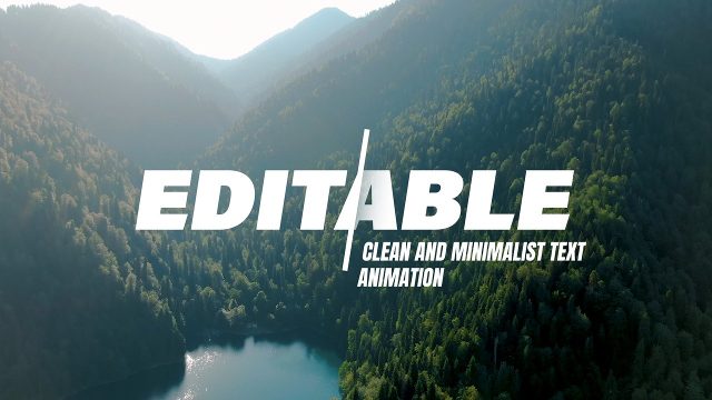 Minimal Text Opener Premiere Pro Motion Graphics Template