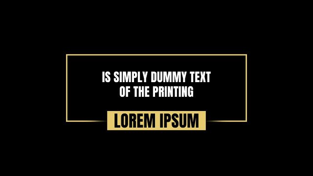 Bold Framed Paragraph Text Animations with Gold Bottom Label for Event Openers MOGRT Template