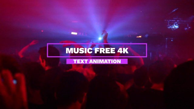 Music Free 4K Text Animation After Effects Template for Concert Promos