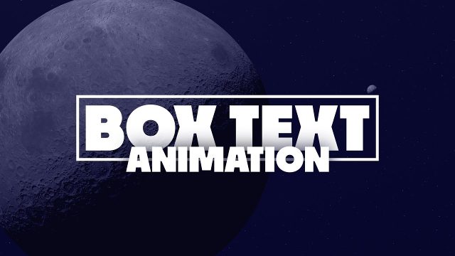 Bold Bracketed Box Word Corporate Title with Overlapping Line After Effects Template